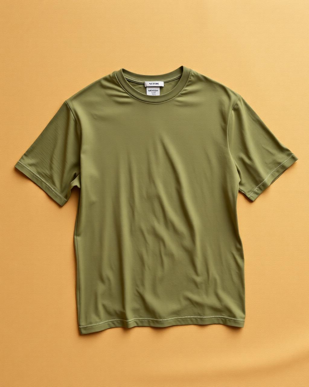 Oliwkowy t-shirt mRUF z pranej bawełny